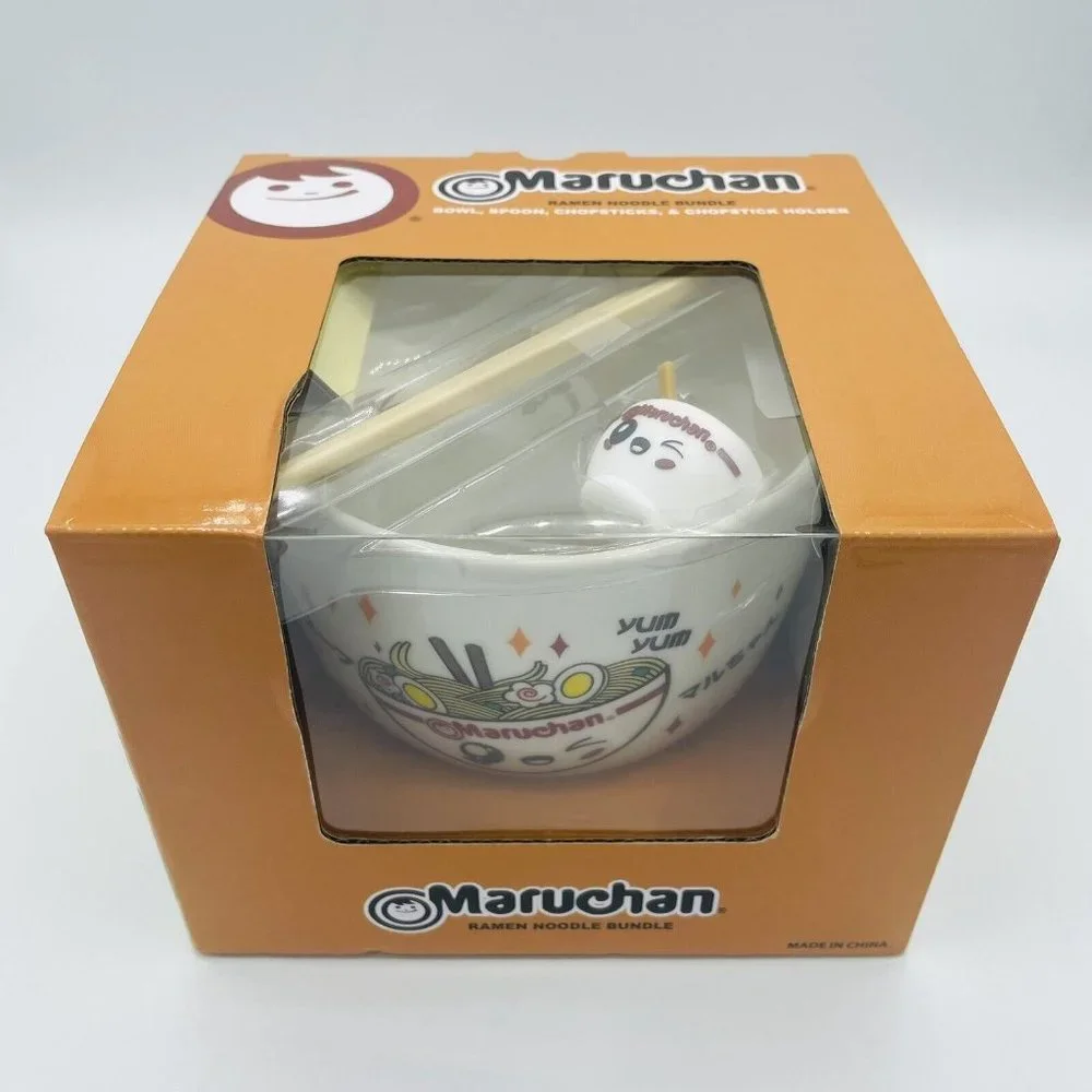 Maruchan Ramen Noodle Soup Sopa Bowl Bundle Chopsticks Holder Spoon Plate Plato - Picture 2 of 9
